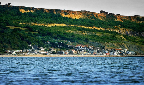 Lyme Regis as seen from the sea
