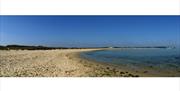 A wide view of Shell Bay, Studland.